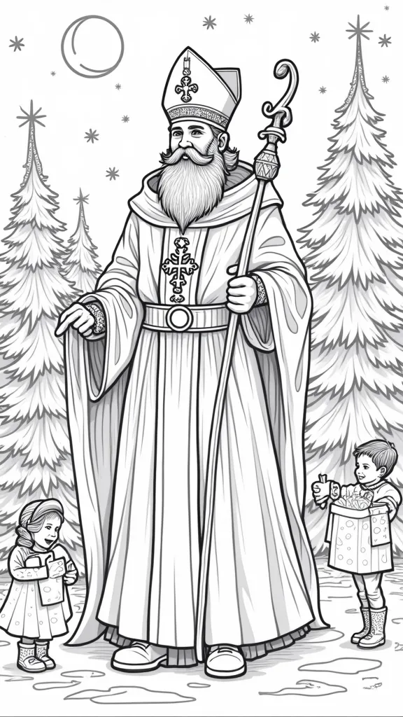 coloriage saint Nicholas